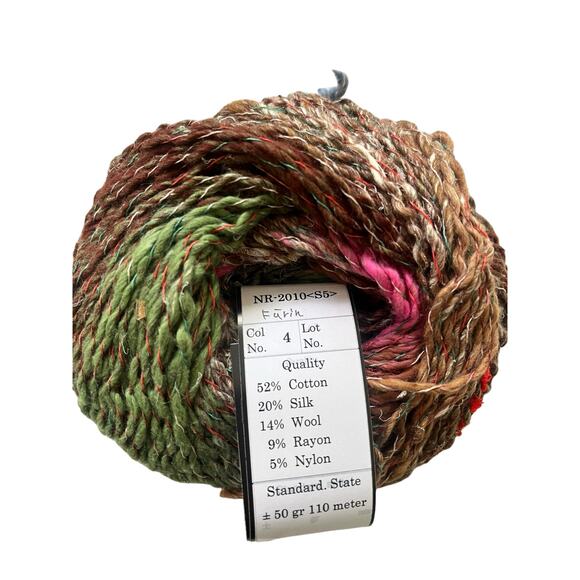 Noro FURIN Cotton Silk Wool Japanese Aran Yarn | #4 Multi - Picture 3 of 4